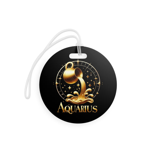 Aquarius Luggage Tags/Gold