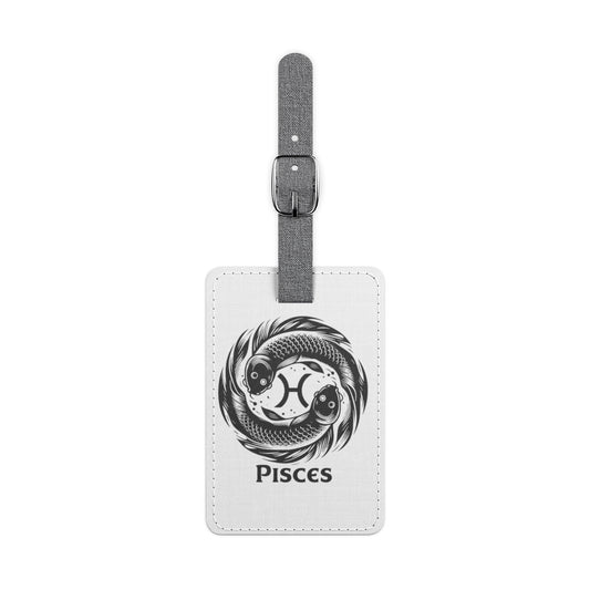 Pisces Saffiano Luggage Tag