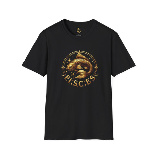 Pisces Softstyle T-Shirt/ Gold