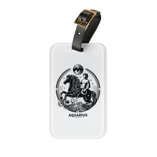 Aquarius Luggage Tag/Black