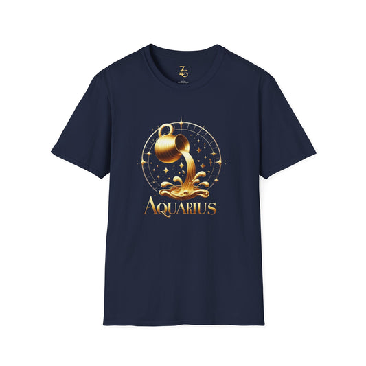 Aquarius Softstyle T-Shirt/Gold